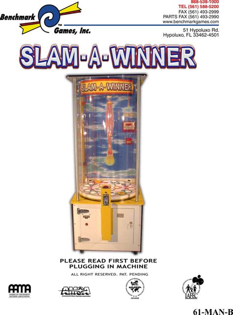 slam a winner arcade game|slam a winner manual.